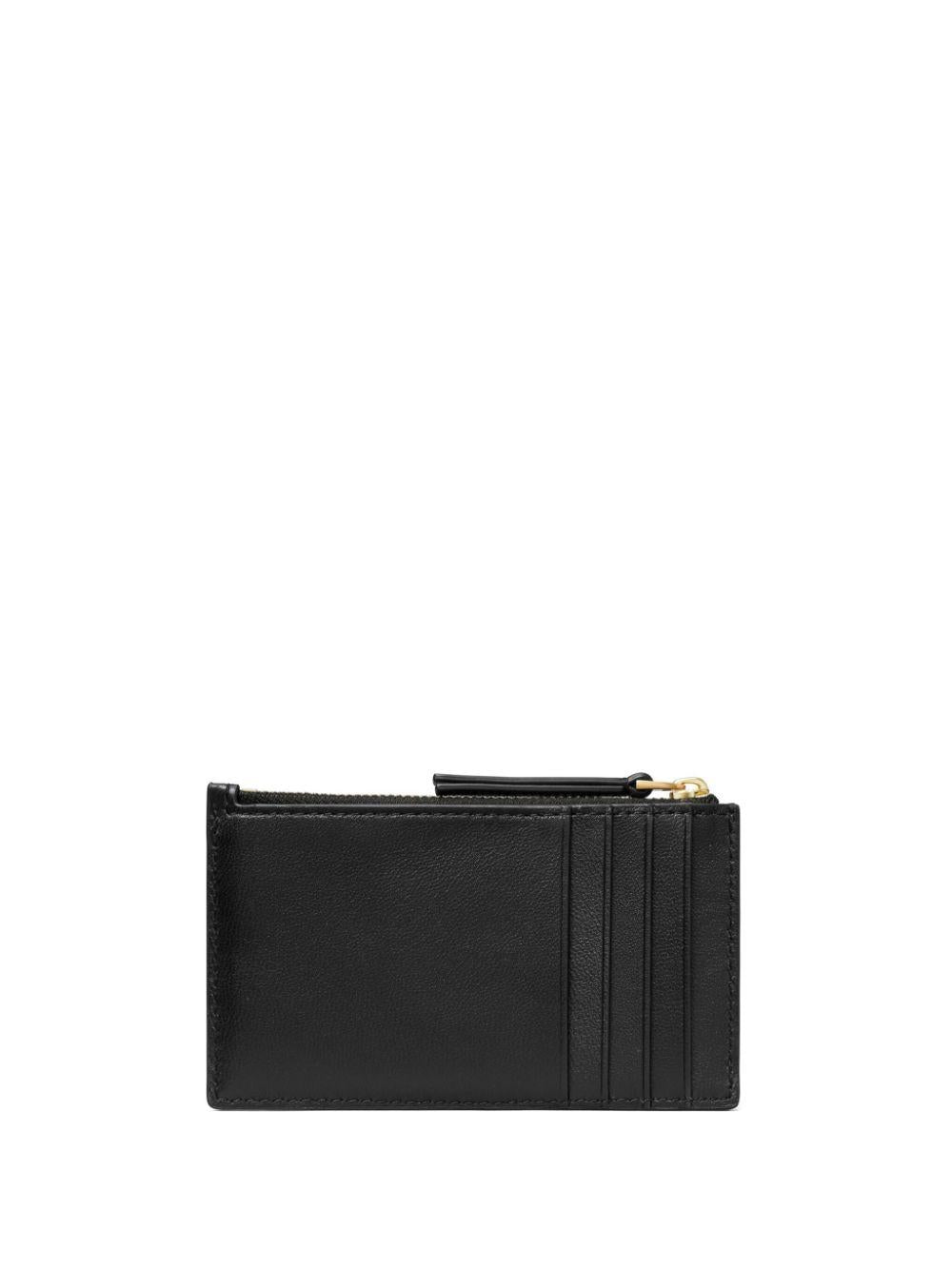 Kira Chevron zipped card holder<BR/><BR/><BR/> 156556 001 TORY BURCH 