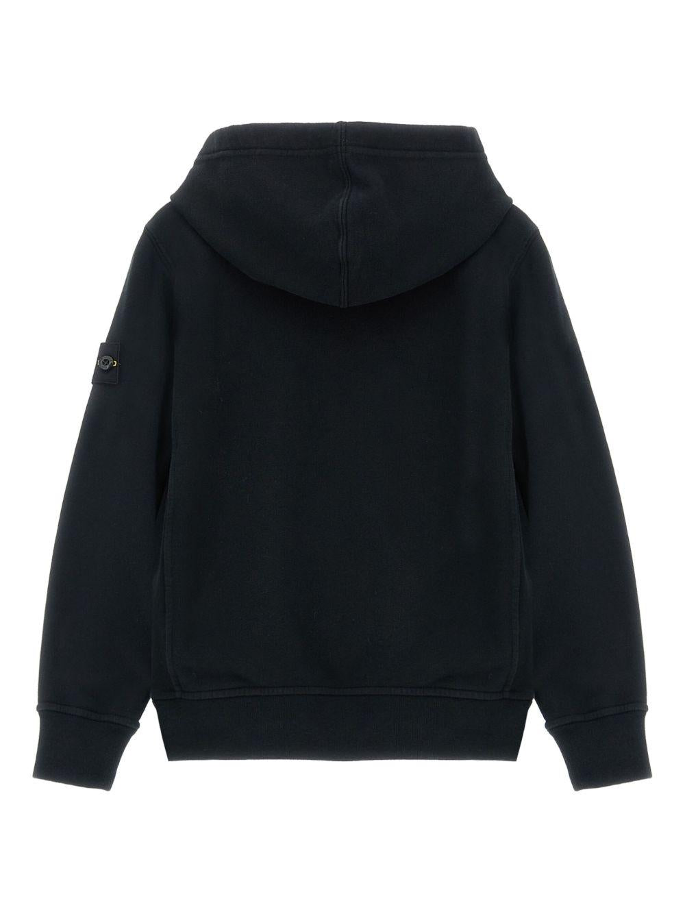 Hooded sweatshirt in organic cotton fleece K2S166100004 S0A20V0029 STONE ISLAND KIDS 
