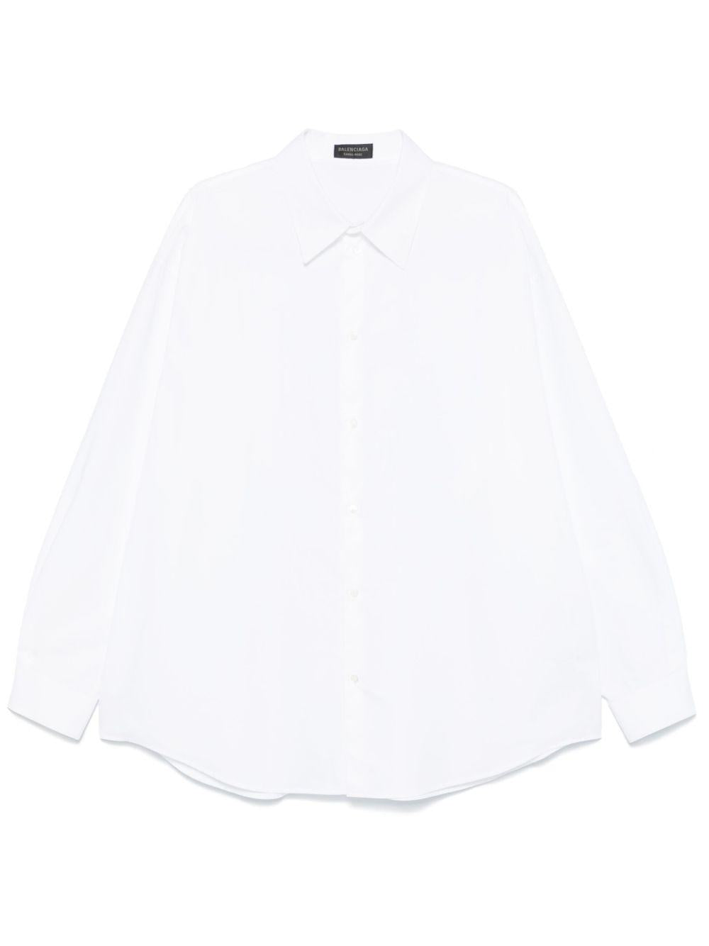 Logo-embroidered shirt<BR/><BR/><BR/> 814008 TNM609000 BALENCIAGA 