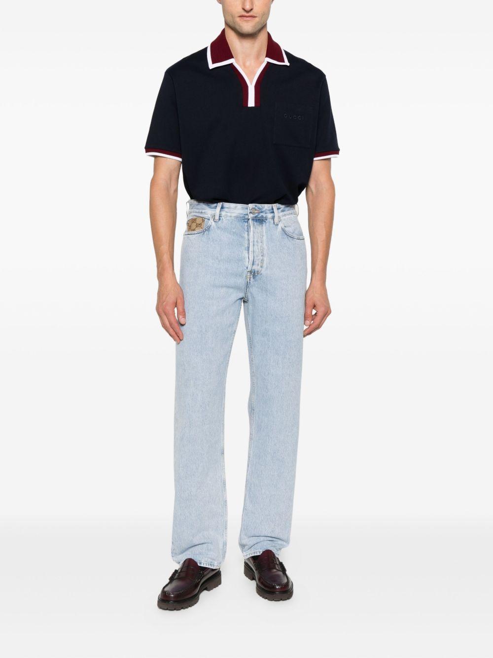 Washed denim pant with GG insert 835219 XDDCY4452 GUCCI 