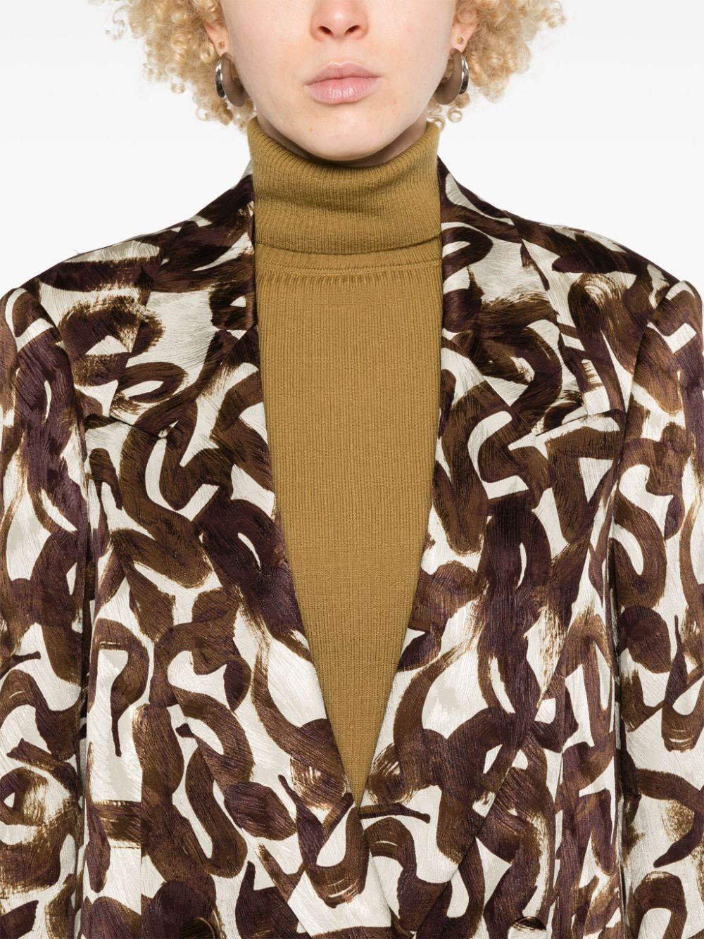 Abstract-print blazer<BR/><BR/> 010406 9258703 DRIES VAN NOTEN 