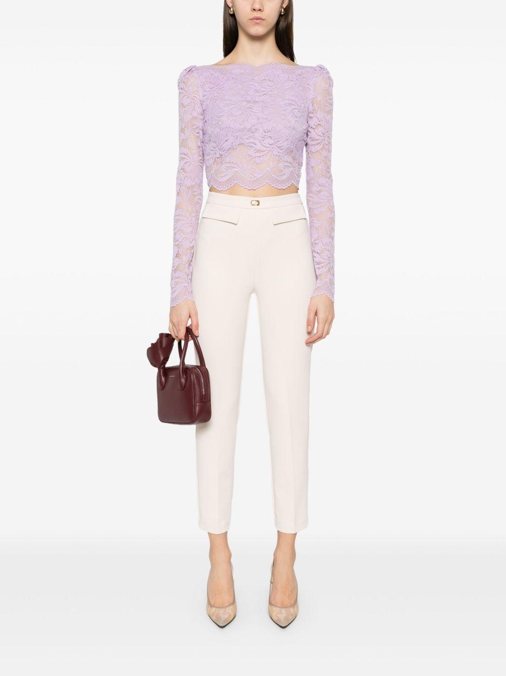 Crepe tapered trousers<BR/><BR/><BR/> PA07751E2 193 ELISABETTA FRANCHI 
