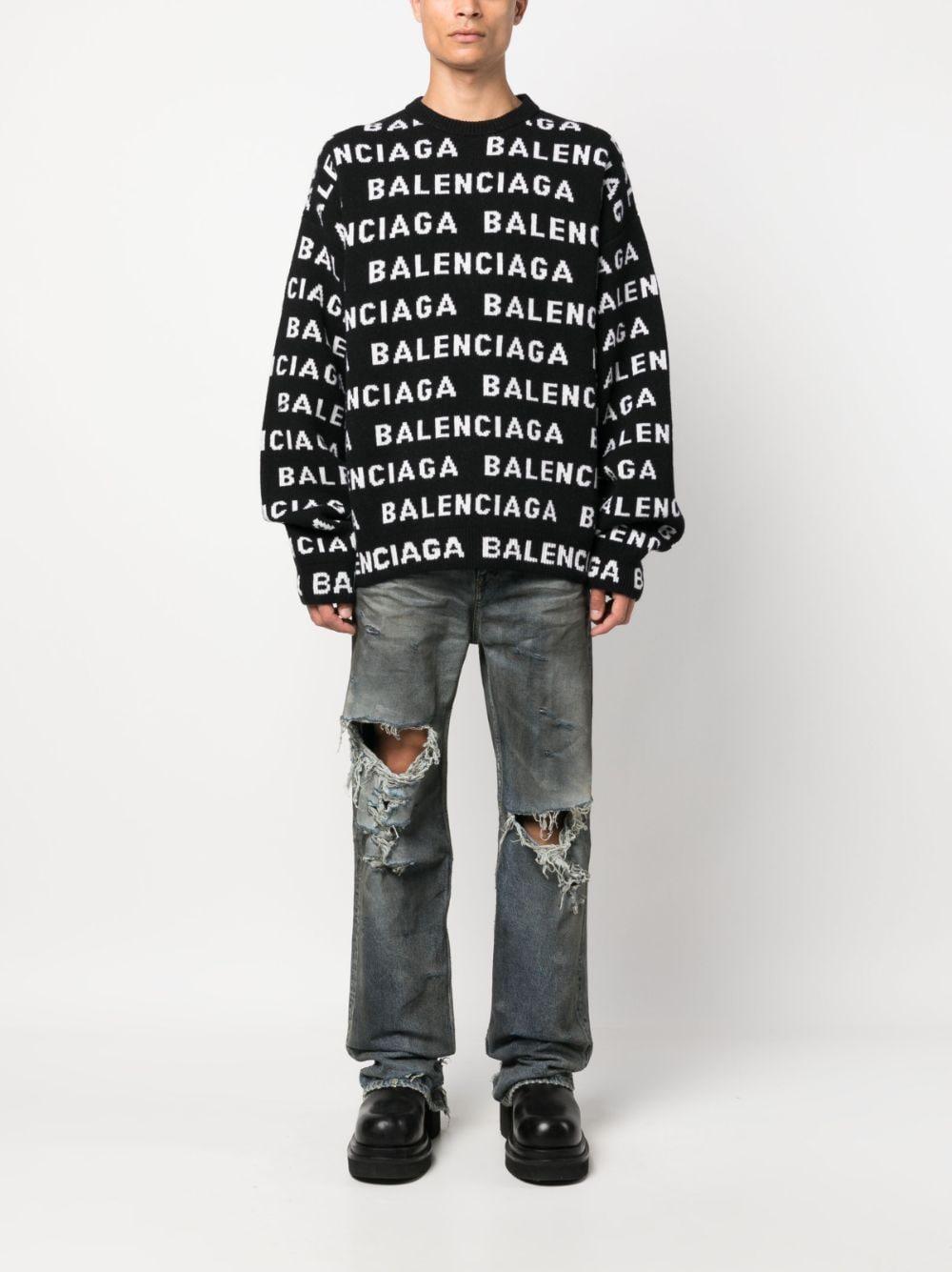 Logo all-over jumper<BR/><BR/><BR/> 761596 T16731070 BALENCIAGA 