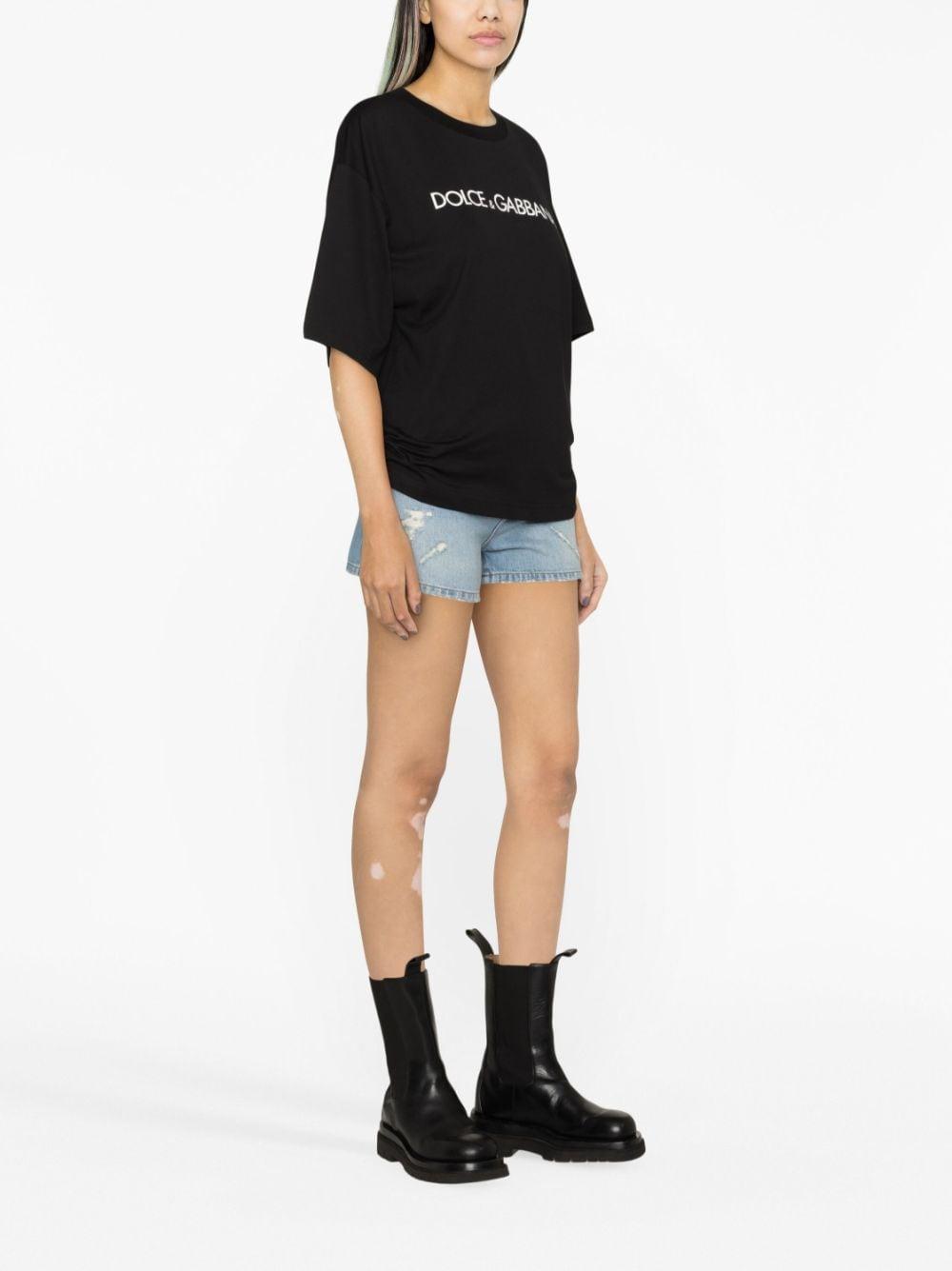 logo-print cotton T-shirt<BR/><BR/><BR/> F8U10T G7H4PN0000 DOLCE & GABBANA 