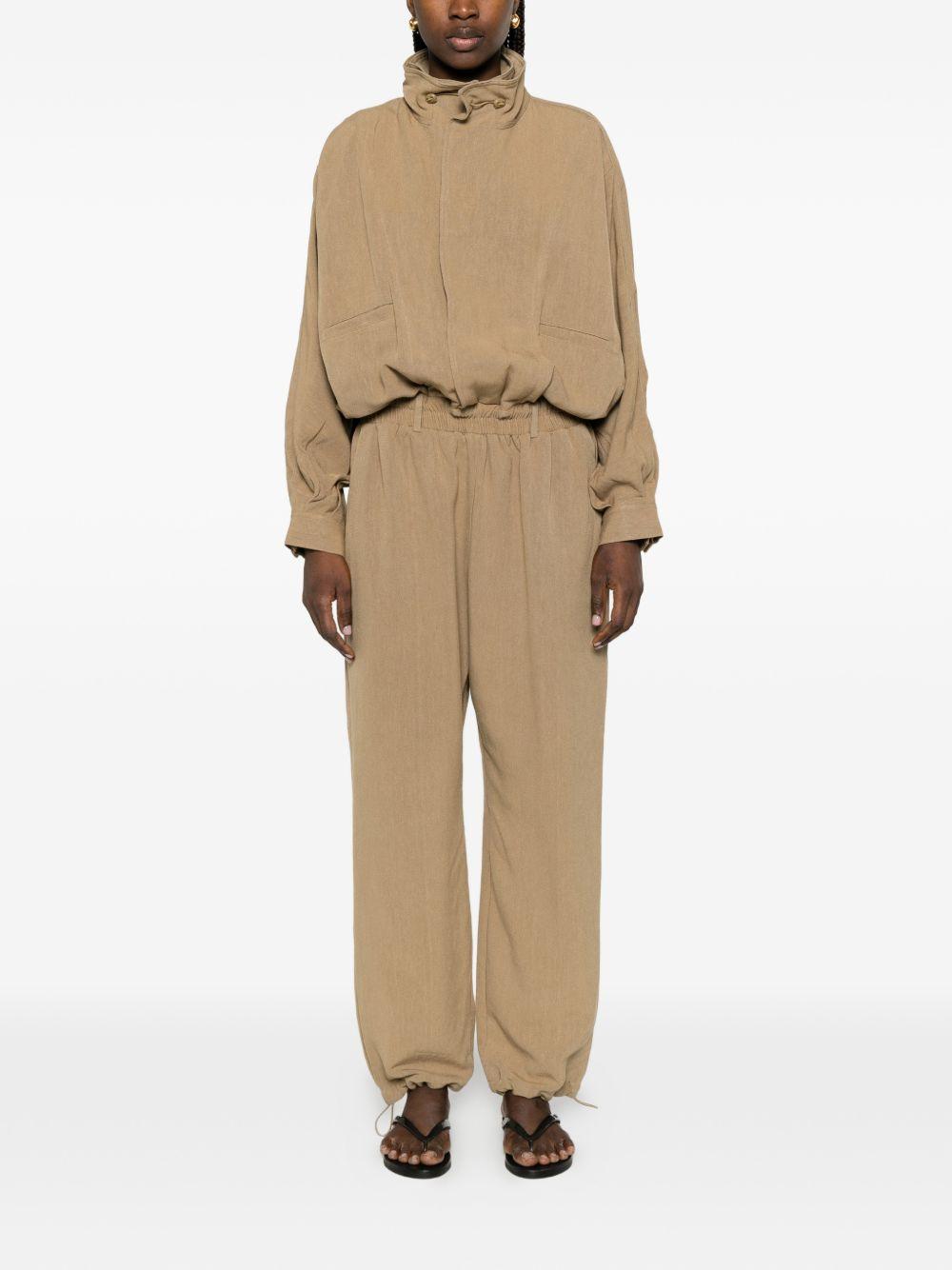 MARVIN LINEN JUMPSUIT JLFS22103200 CAMEL THE FRANKIE SHOP 