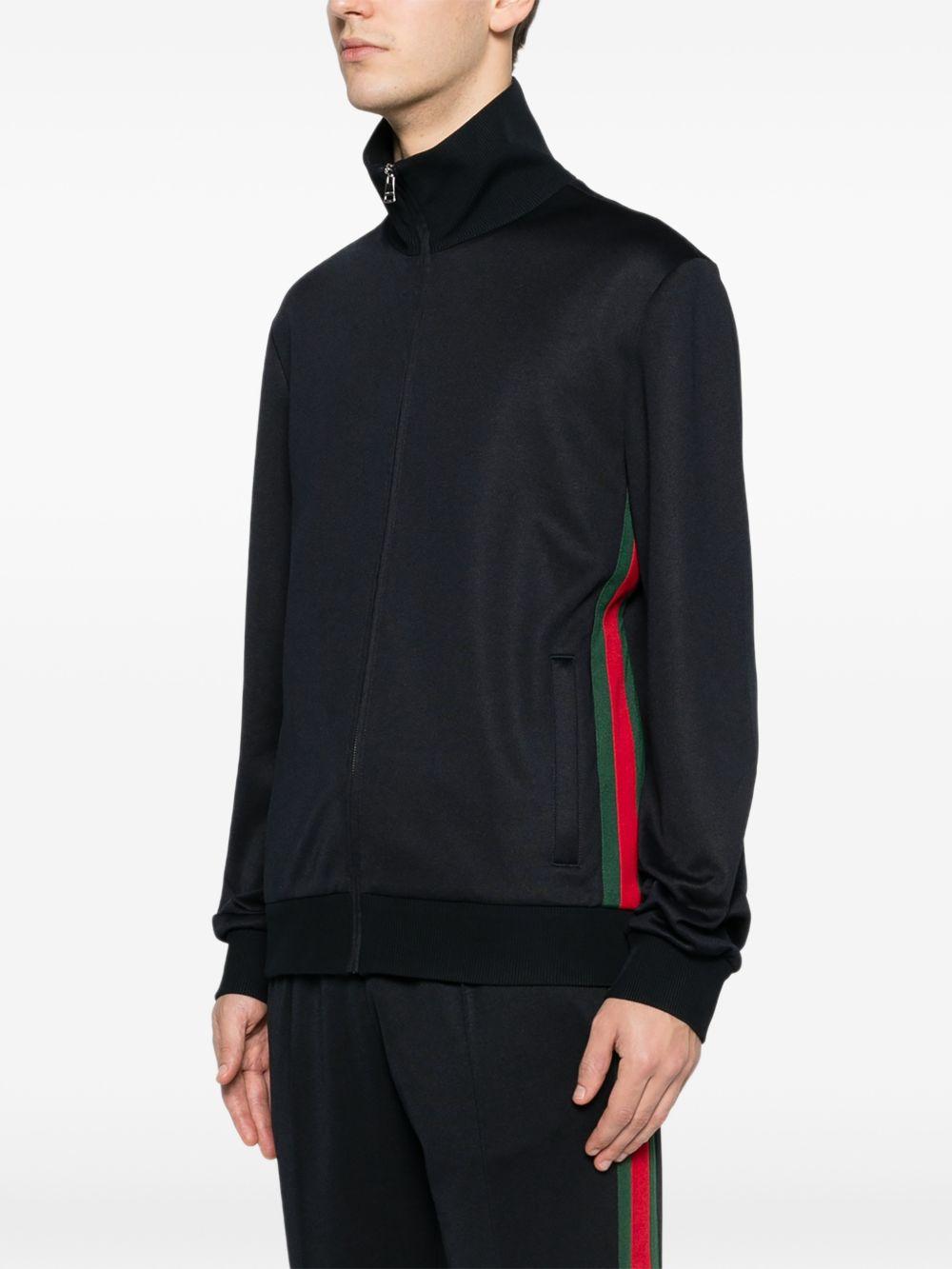 Technical jersey zip jacket with Web 854676 XJHOO4330 GUCCI 