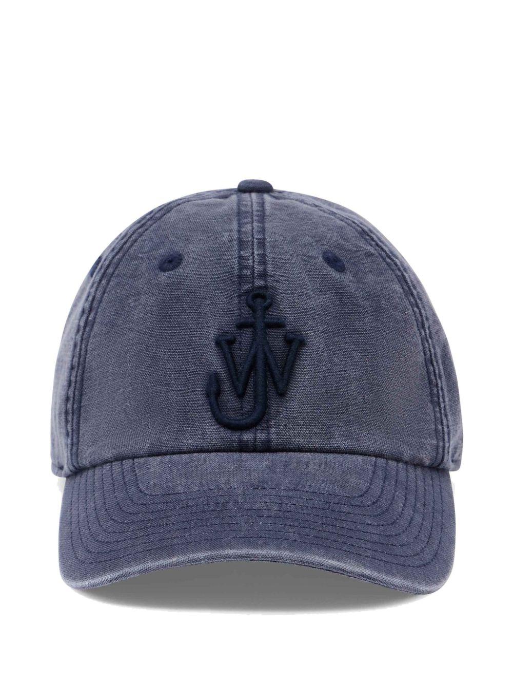 Logo-embroidered cotton baseball cap<BR/><BR/> AC0398 FA0453888 JW ANDERSON 
