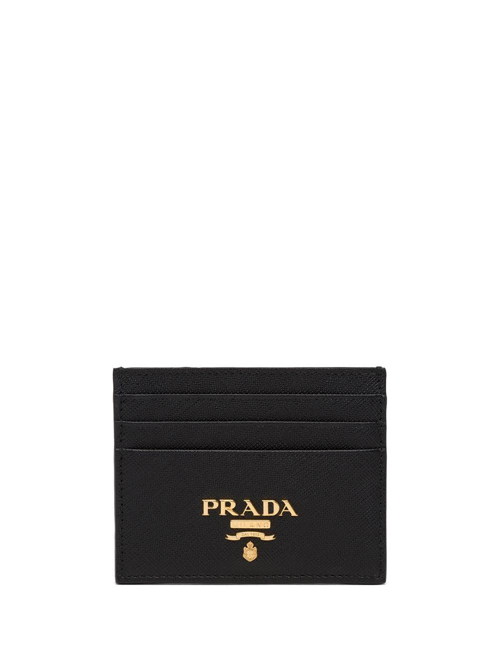 Compact front logo cardholder<BR/><BR/><BR/> 1MC025 QWAF0002 PRADA 
