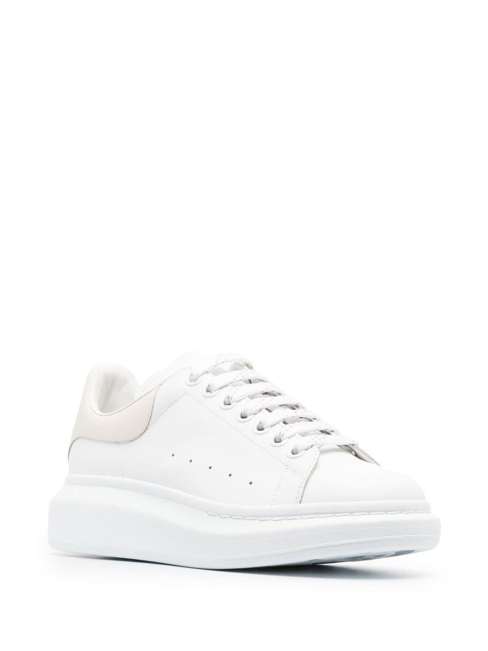 White/beige calf oversized sole low-top sneakers 727388 WHGP58933 ALEXANDER MCQUEEN 