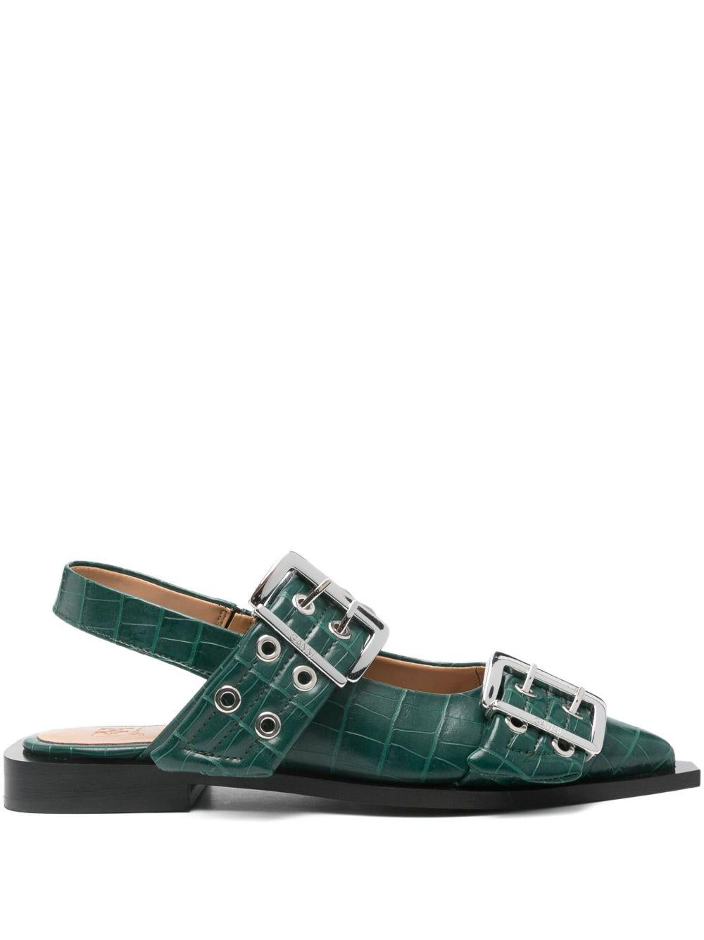 Ballet Shoes with Double Buckle S3005 774 GANNI 