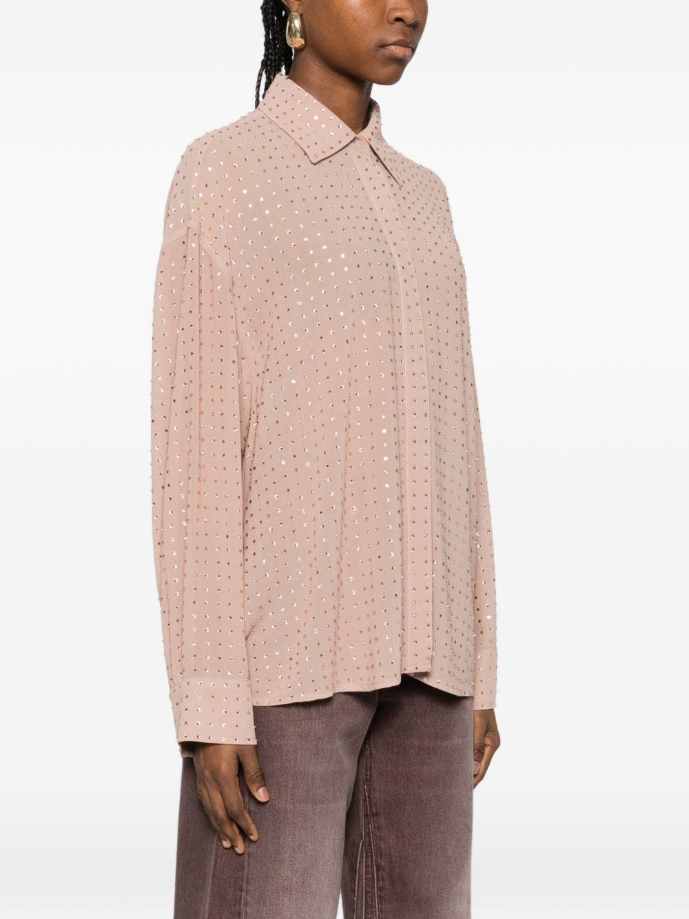 Georgette shirt with rhinestones 106259 A32XQ24 PINKO 