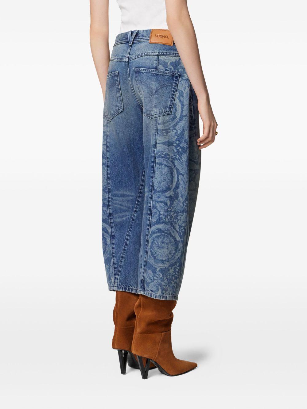 Barocco motif cropped jeans 1020878 1A147761D870 VERSACE 