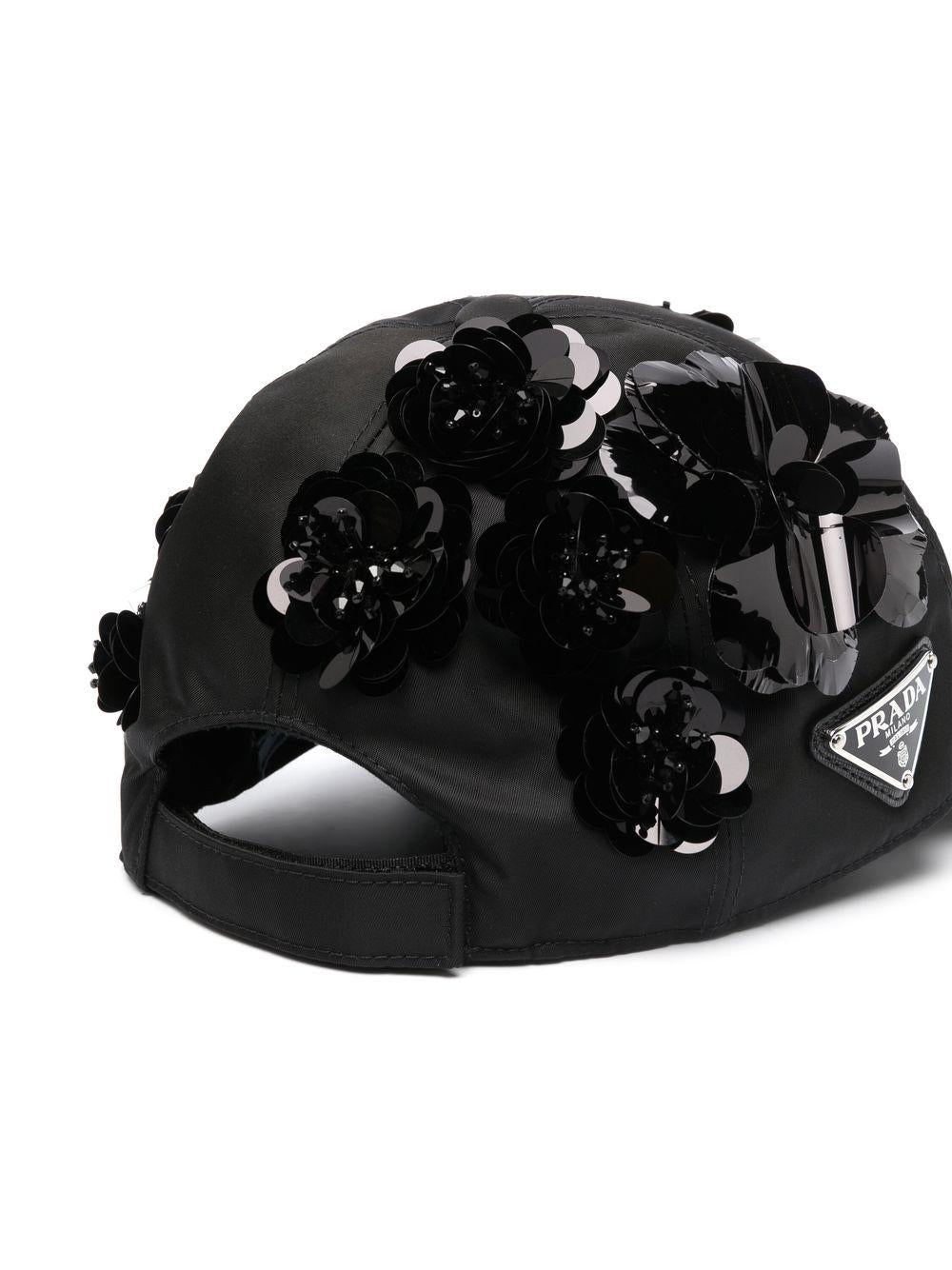 Floral-appliqué baseball cap 1HC274 11WPF0002 PRADA 