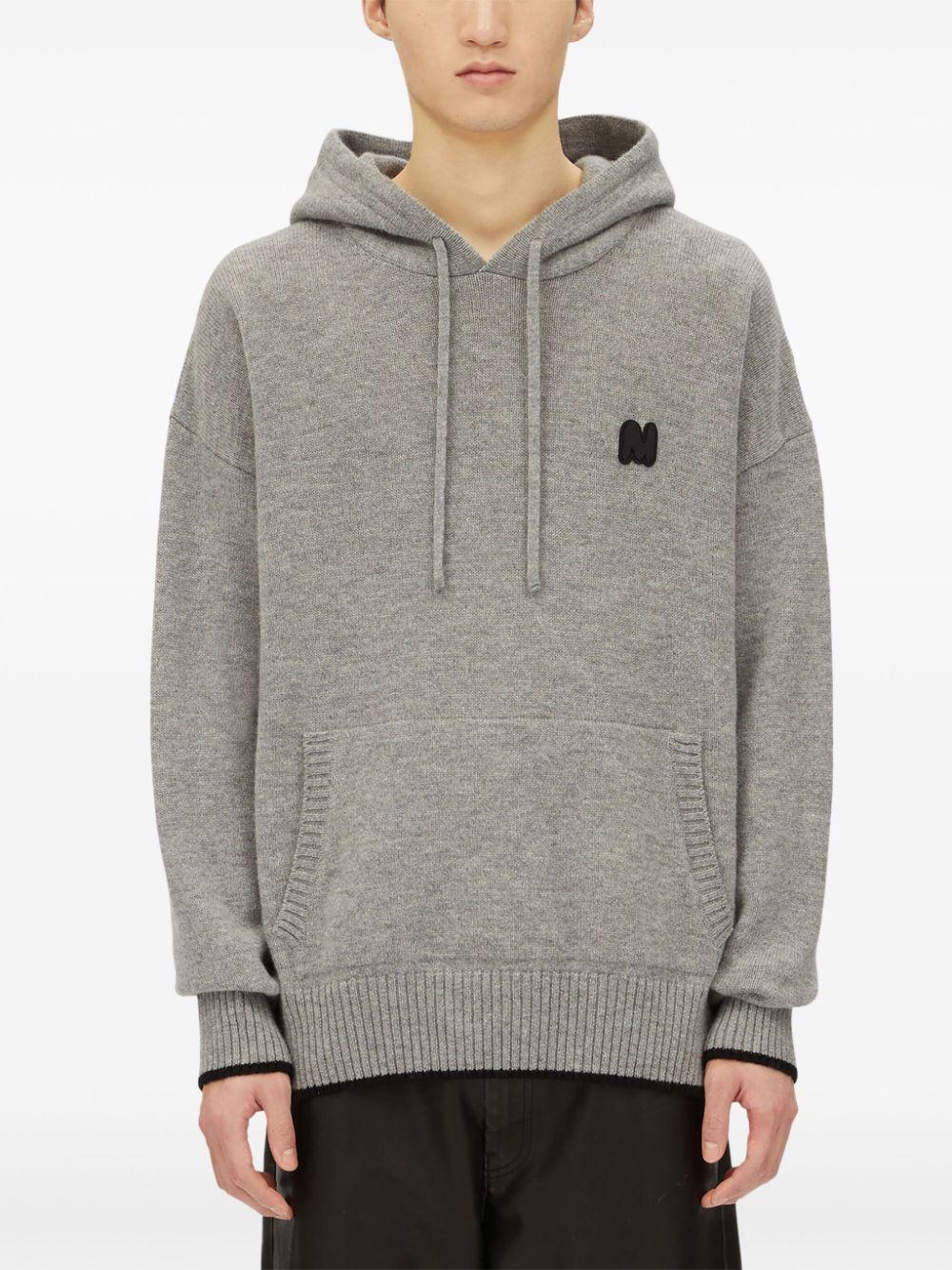 Logo patch drawstring hoodie<BR/><BR/> 3740MM200 24779096 MSGM 