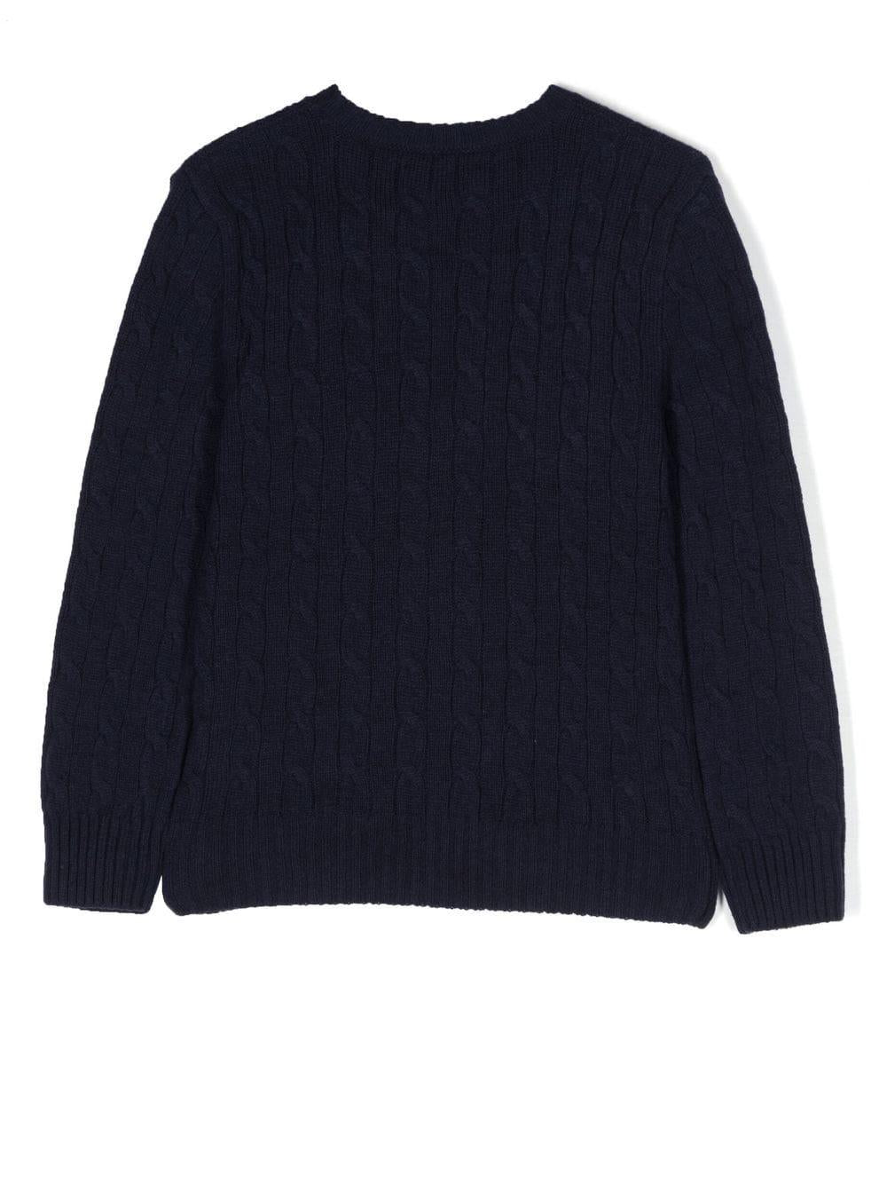 Polo logo swearter 322877728001 HUNTERNAVYC3822 POLO RALPH LAUREN KIDS 