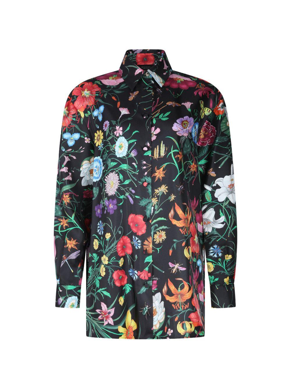 Printed silk twill shirt 864570 ZAUU81066 GUCCI 