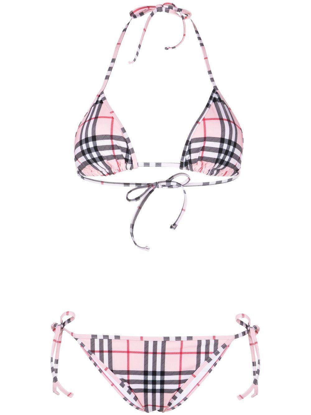 Vintage Check bikini set 8054690 DUSTY PINK BURBERRY 