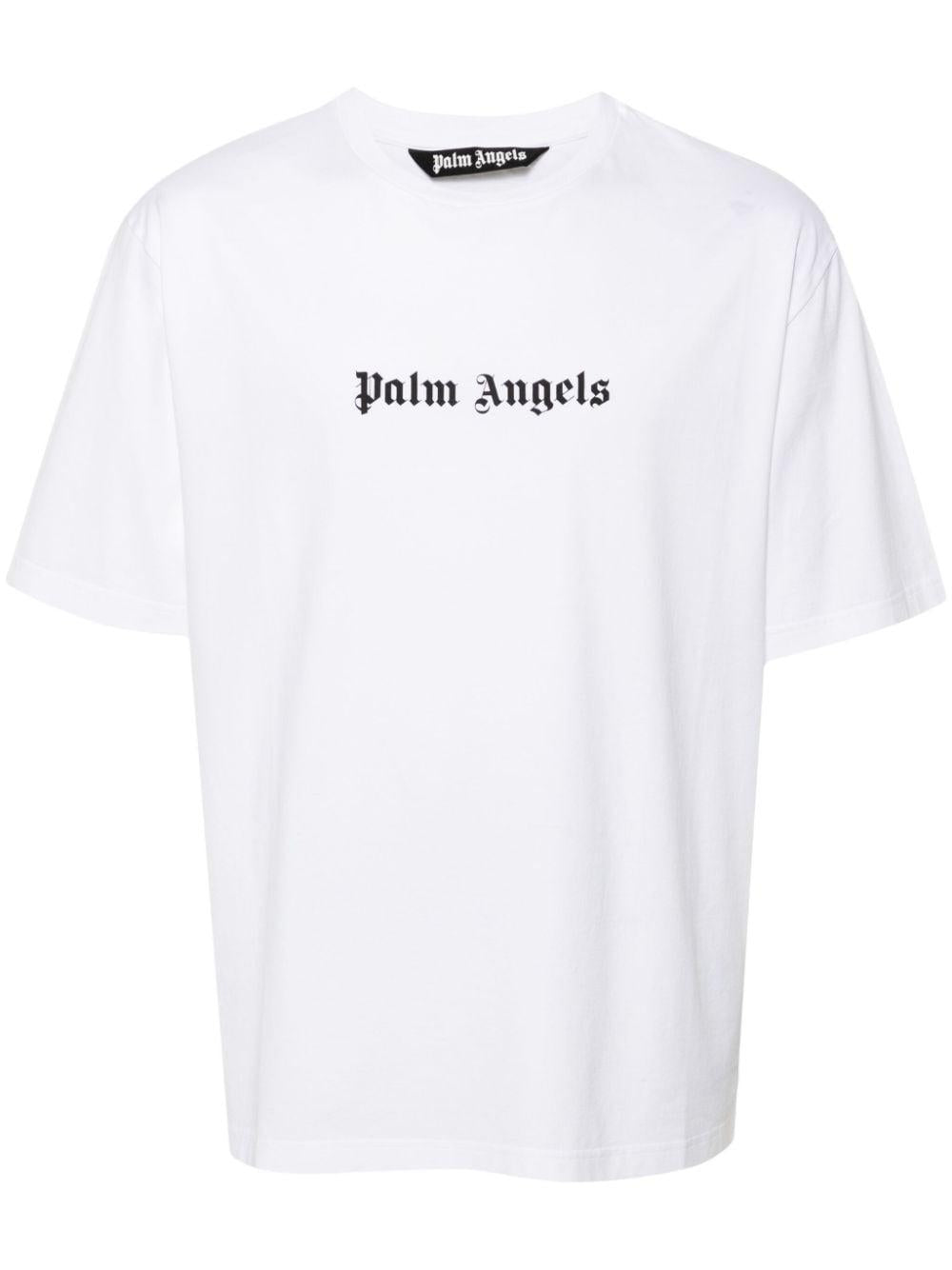 Front logo t-shirt PMAA089C99JER003 0110 PALM ANGELS 