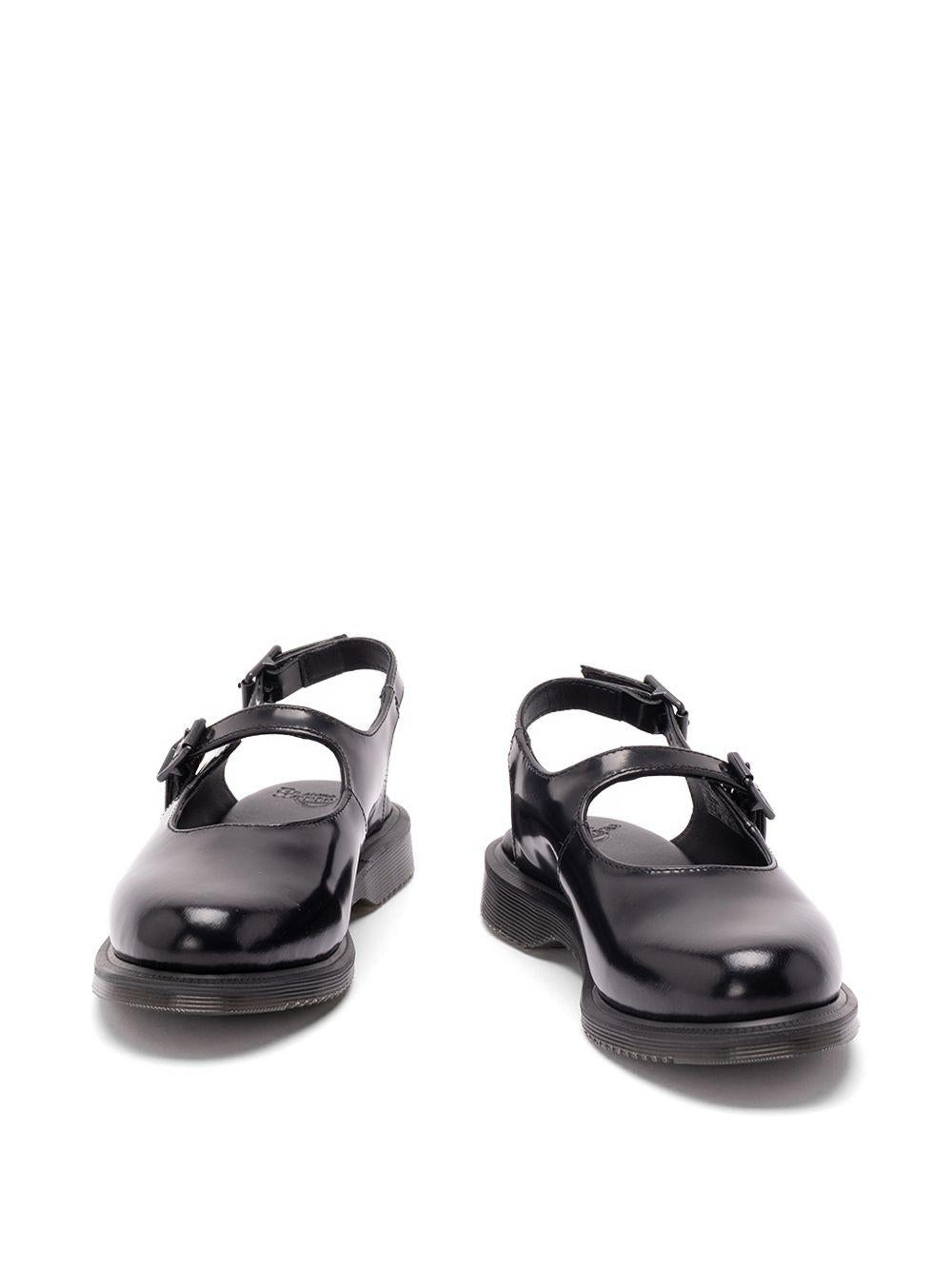 Madaline Mary Jane Smooth Leather Sling Shoes 42132001 BLACKPOLISHED SMOOTH DR. MARTENS 
