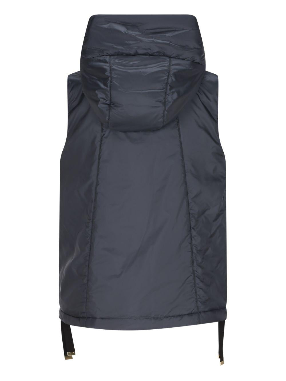 Water-repellent padded canvas hooded gilet 2619291044 GREENGO008 MAX MARA THE CUBE 
