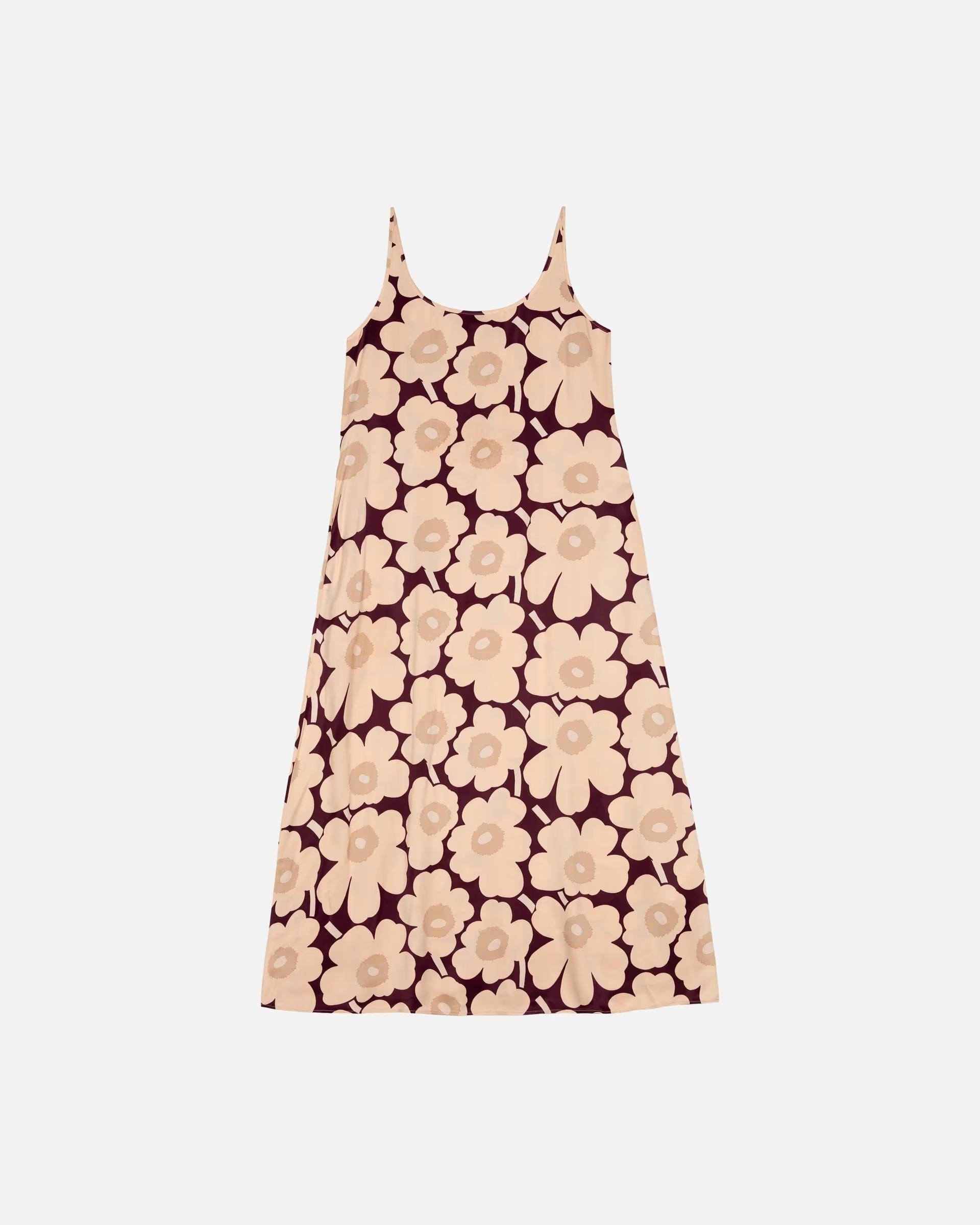 Seurassa Unikko satin dress<BR/> 093516 442/244 MARIMEKKO 