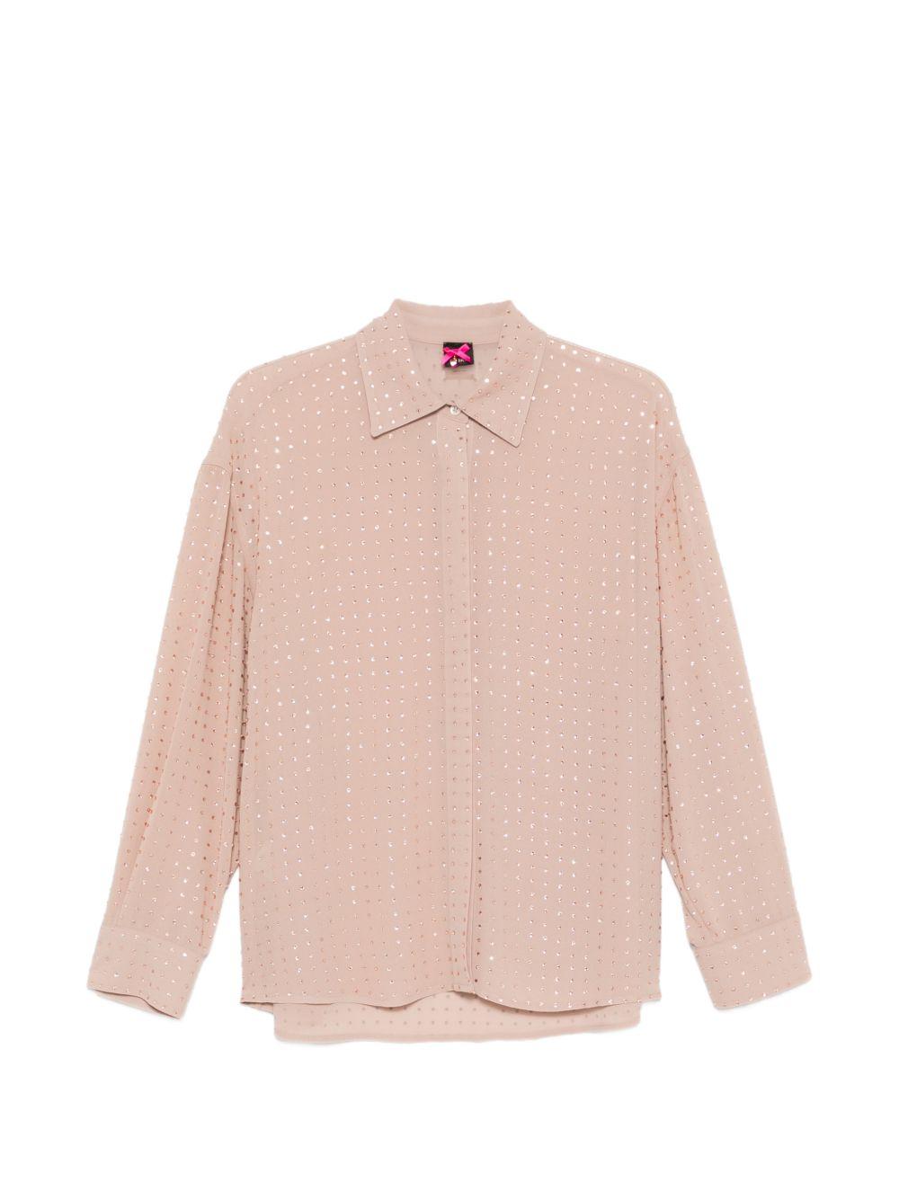 Georgette shirt with rhinestones 106259 A32XQ24 PINKO 