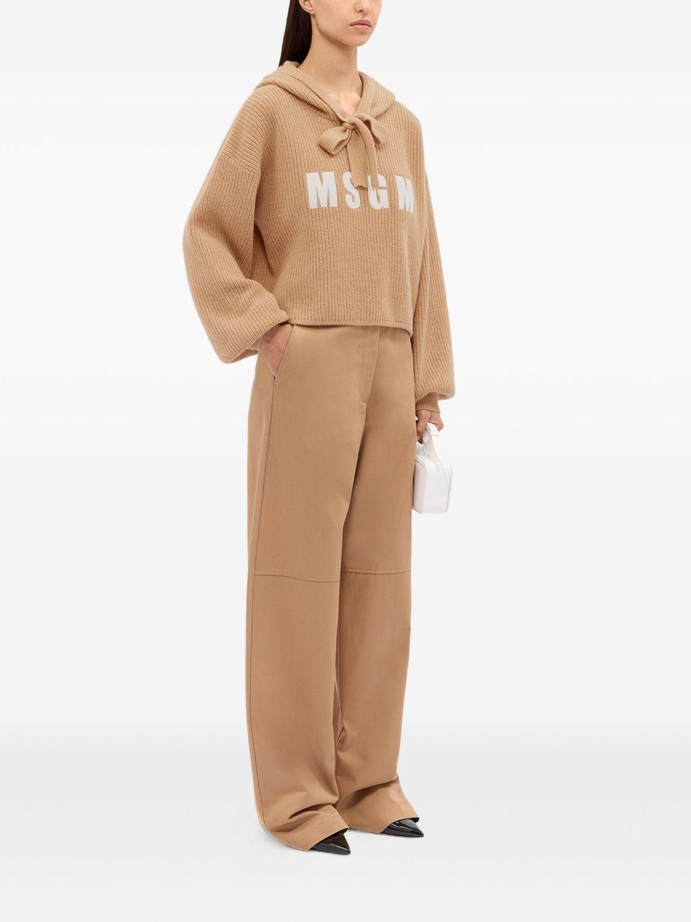 short sweatshirt with logo 3941MDM219 25778523 MSGM 