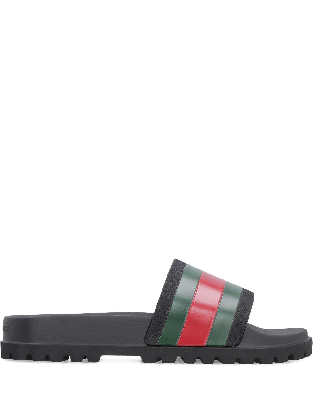 slide sandal with Web 429469 GIB101098 GUCCI 