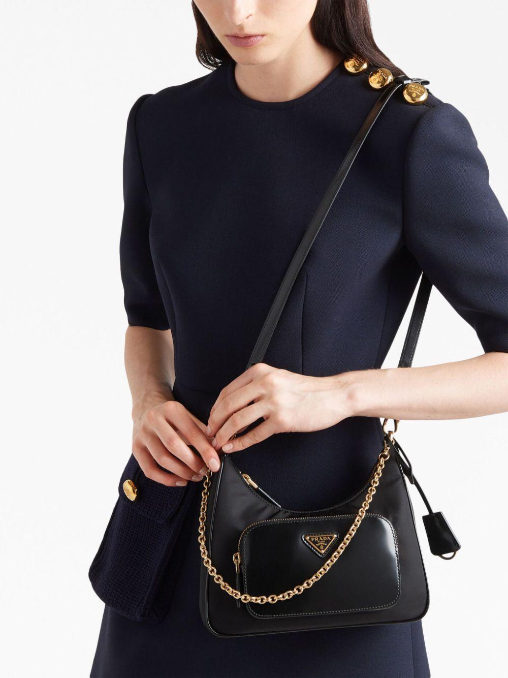 Triangle-logo shoulder bag<BR/><BR/><BR/> 1BC198 R789F0002 PRADA 