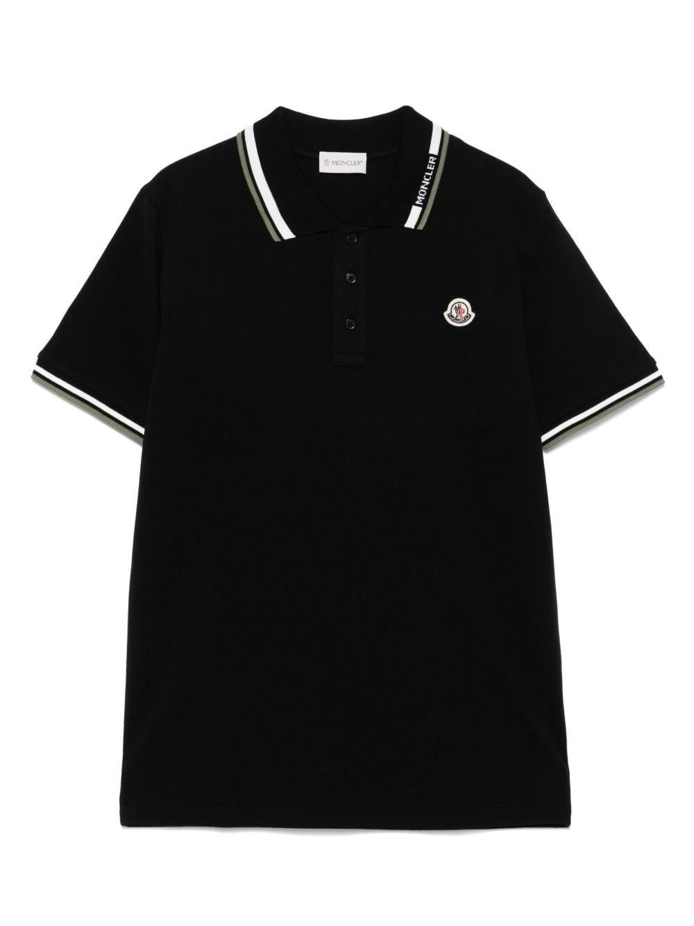 Piqué cotton polo shirt<BR/><BR/><BR/> K19548A00012 89ALK999 MONCLER KIDS 
