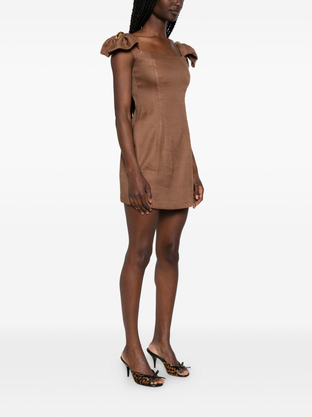 Linen blend mini dress AB96862E2 600 ELISABETTA FRANCHI 