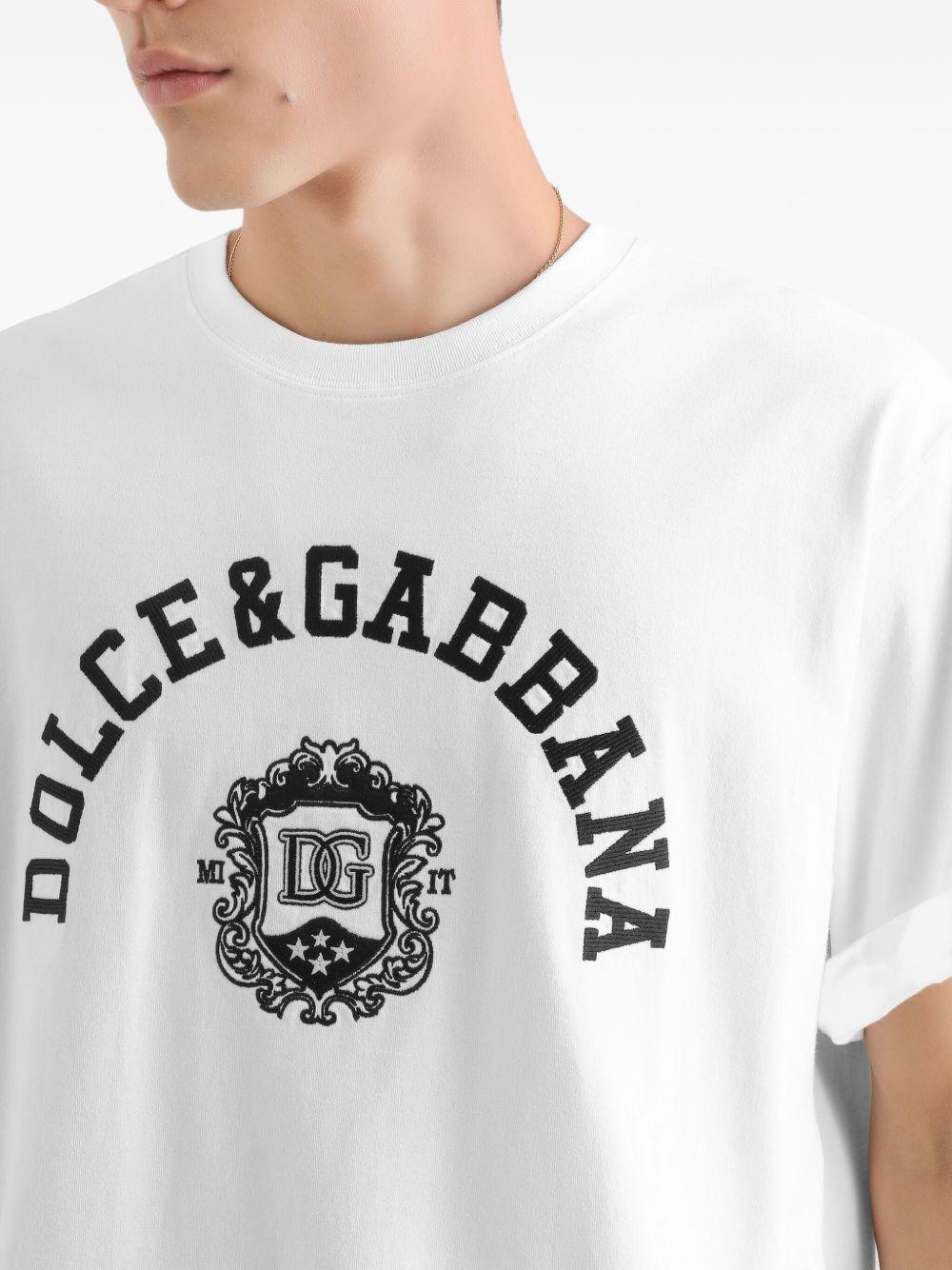 Jersey T-shirt with embroidery G8PN9Z G7POPW0800 DOLCE & GABBANA 