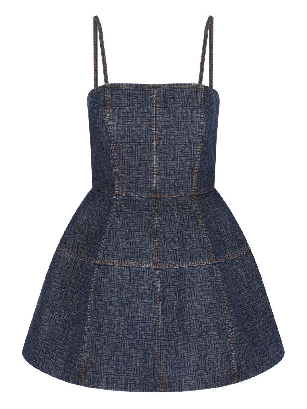 FF denim dress FLD568 AW82F1UKI FENDI 