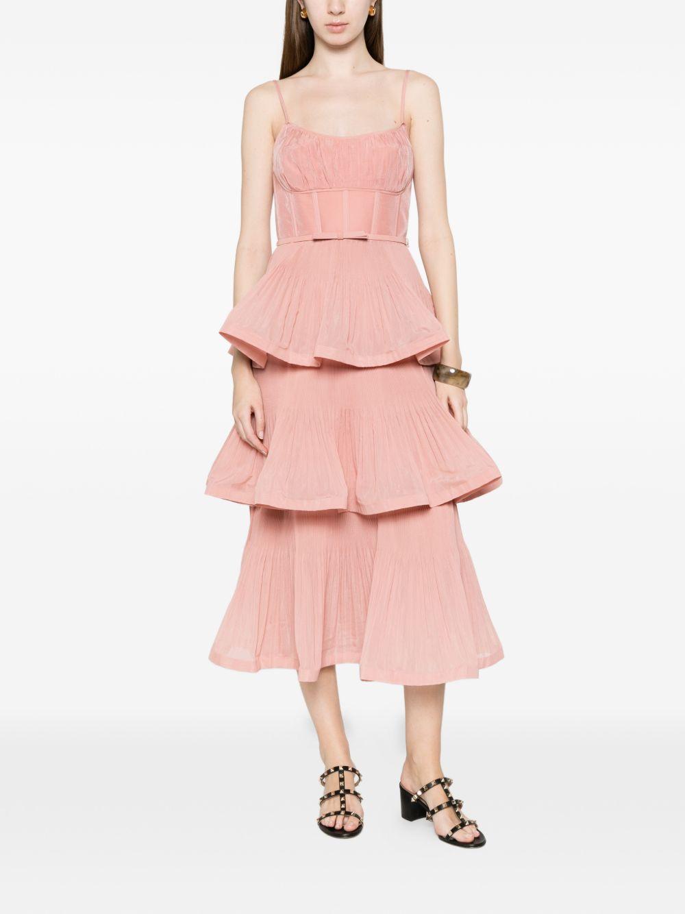 Pleated Tiered Midi Dress 6354DS26R DPI ZIMMERMANN 