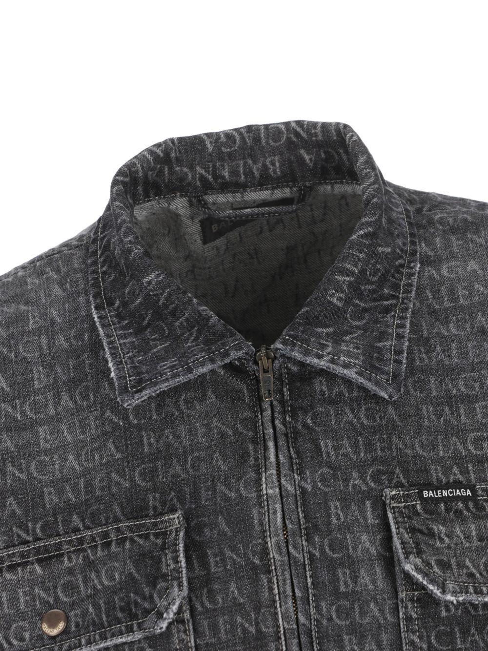 chest pockets logo print shirt jacket 856919 TTWA51269 BALENCIAGA 