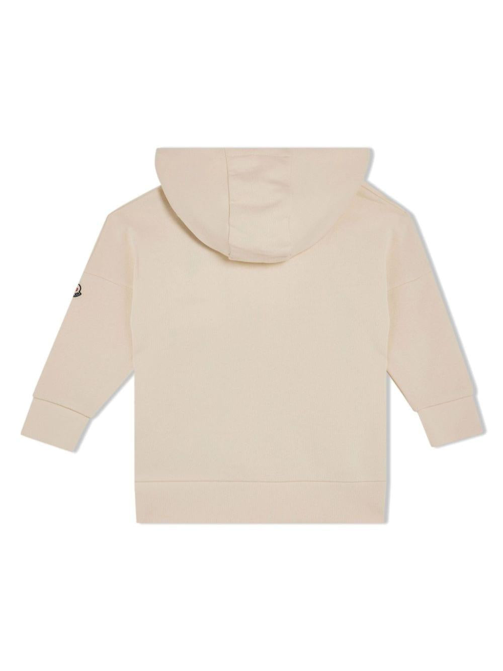 Rhinestone-embellished logo-print cotton hoodie<BR/><BR/><BR/> 8I00008 899PS050 MONCLER KIDS 