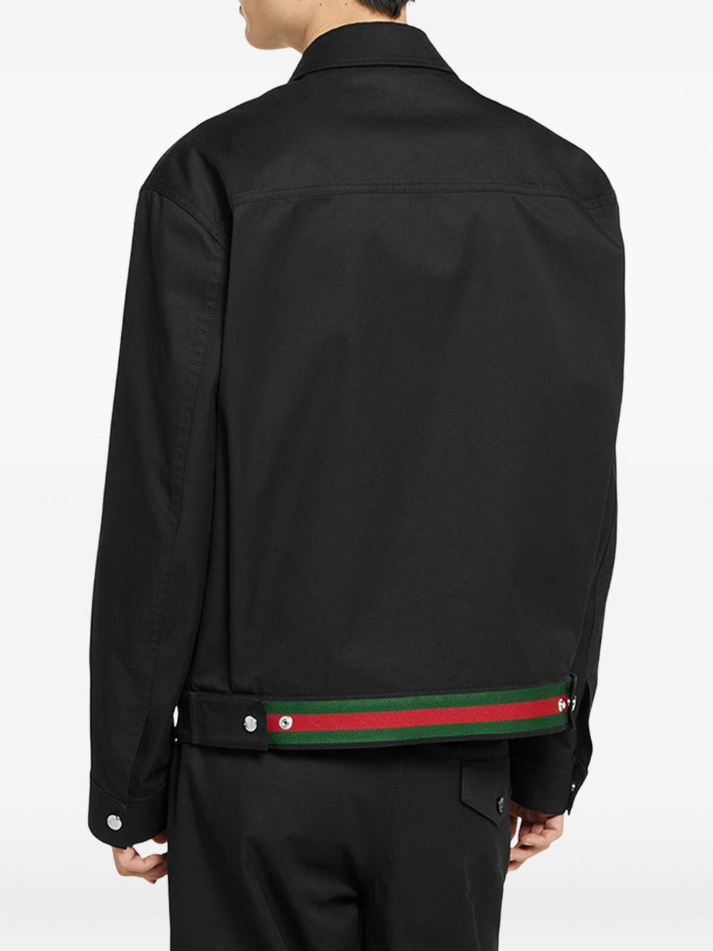 Cotton twill jacket with Web detail 827503 ZAQH51000 GUCCI 