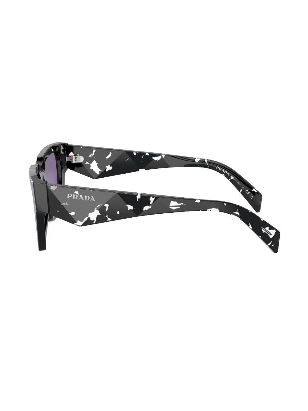 Tortoiseshell-effect square sunglasses<BR/><BR/><BR/> 0PR A06S15O50B50 PRADA 