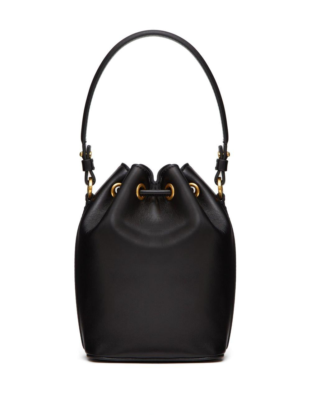 Mini VLogo Signature leather bucket bag<BR/><BR/><BR/> ZW2P0Z44VNL 0NO VALENTINO GARAVANI 
