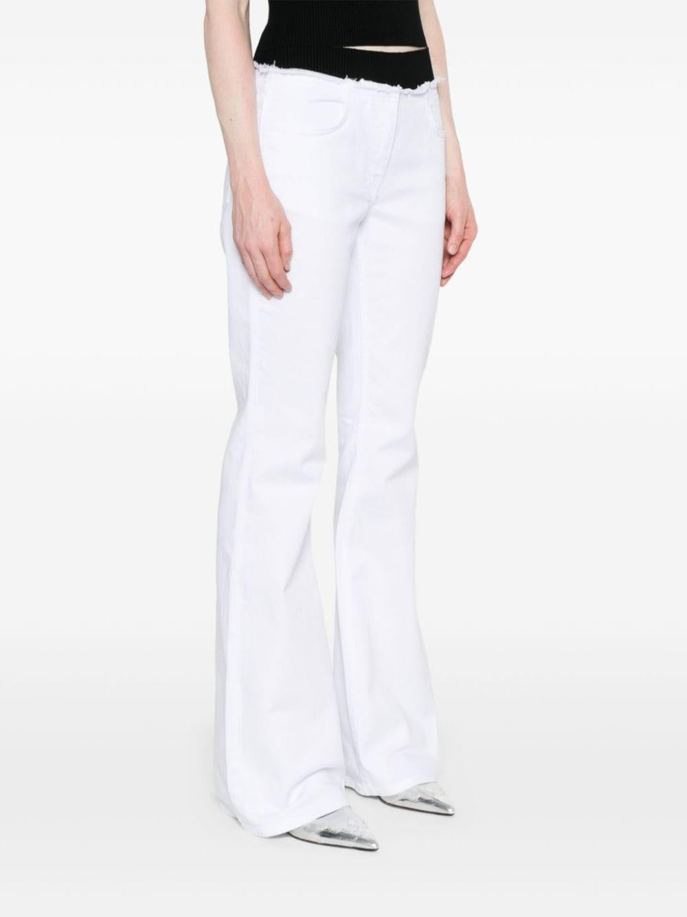 raw-cut detail low-rise flared jeans<BR/><BR/><BR/> BW514L5YB4 100 GIVENCHY 