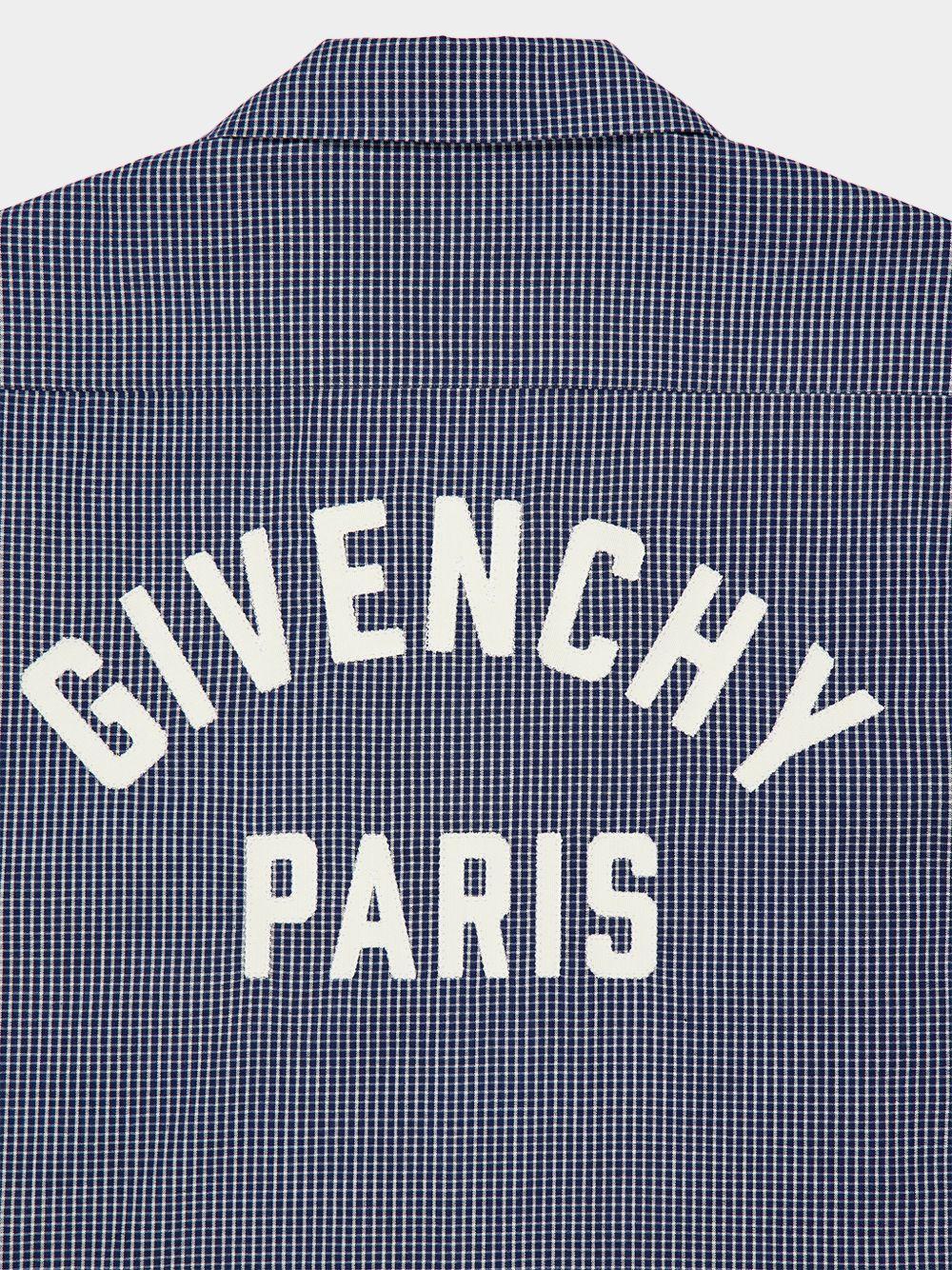 Checked shirt in cotton with GIVENCHY Paris embroidery BM616J16BG 114 GIVENCHY 