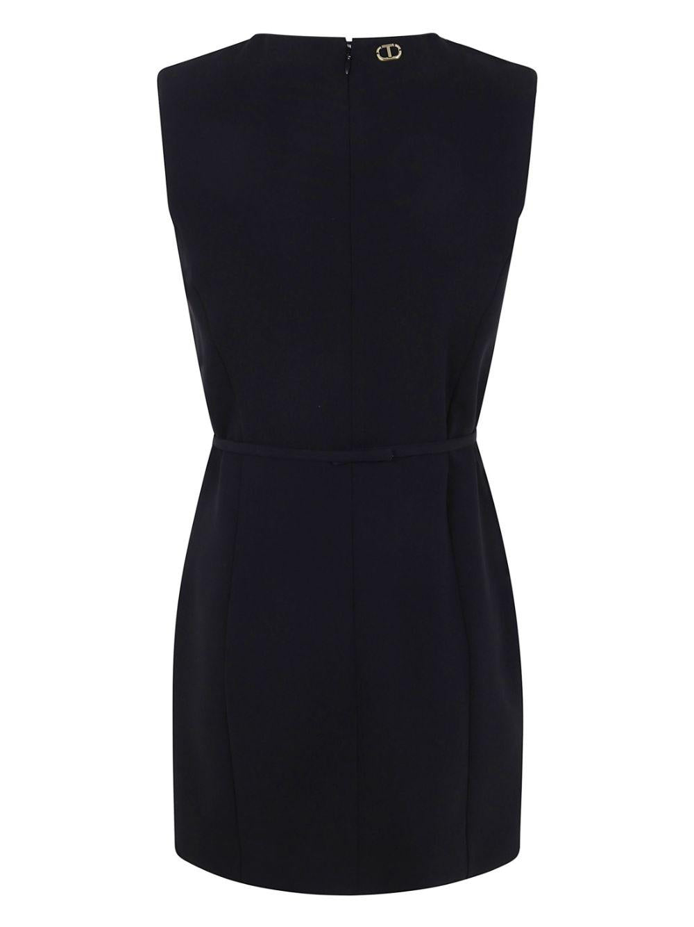 Logo-plaque sleeveless mini dress<BR/><BR/><BR/> 251TP2101 00006 TWINSET 