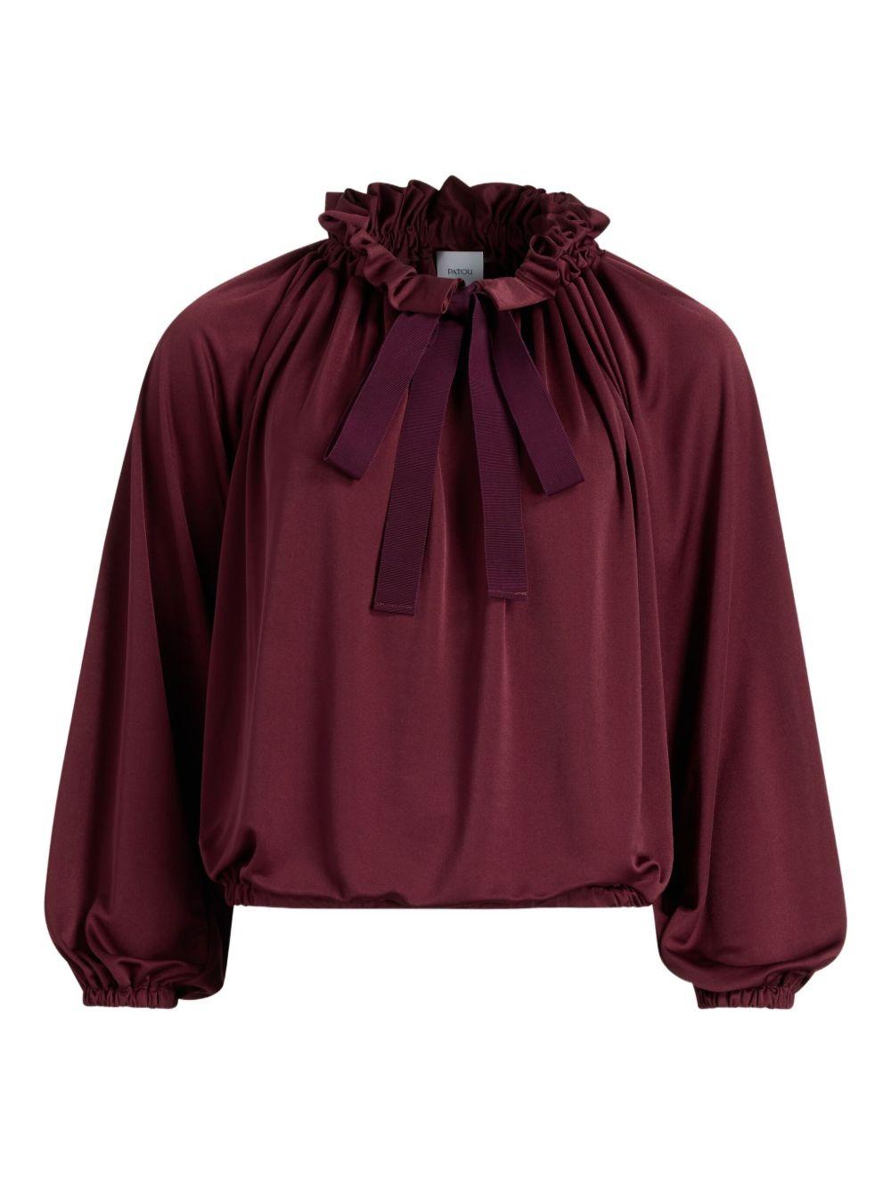 Iconic drawstring top in satin jersey JE1729969 317R PATOU 