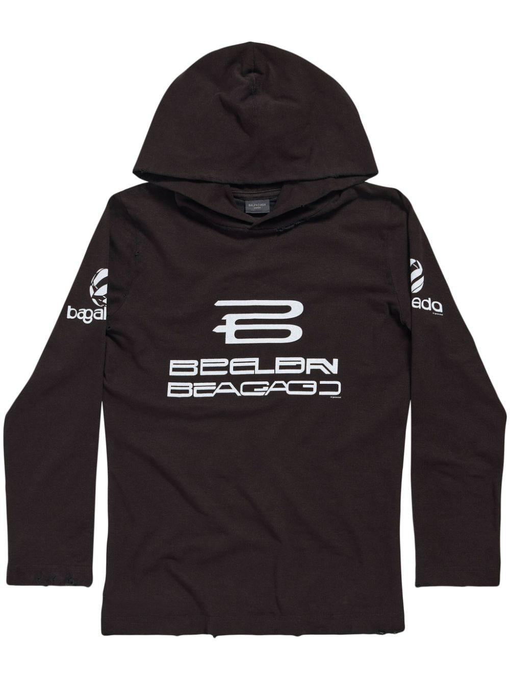 Hooded T-shirt<BR/><BR/><BR/> 790374 TQVG29034 BALENCIAGA 