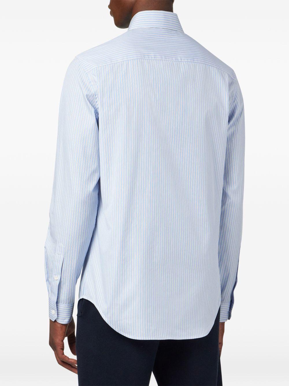 Striped Cotton-Poplin Slim Shirt 1018874 1A164762VM60 VERSACE 