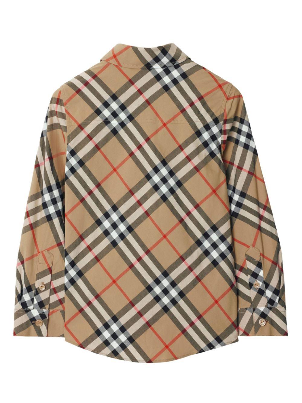 Vintage check-pattern cotton shirt 8088966 B9368 BURBERRY KIDS 