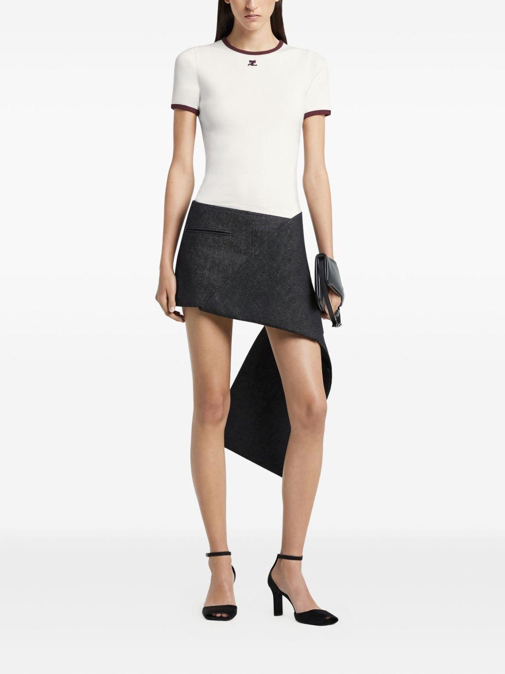 SIGNATURE CONTRAST T-SHIRT 125JTS017JS0203 B211 COURRÈGES 