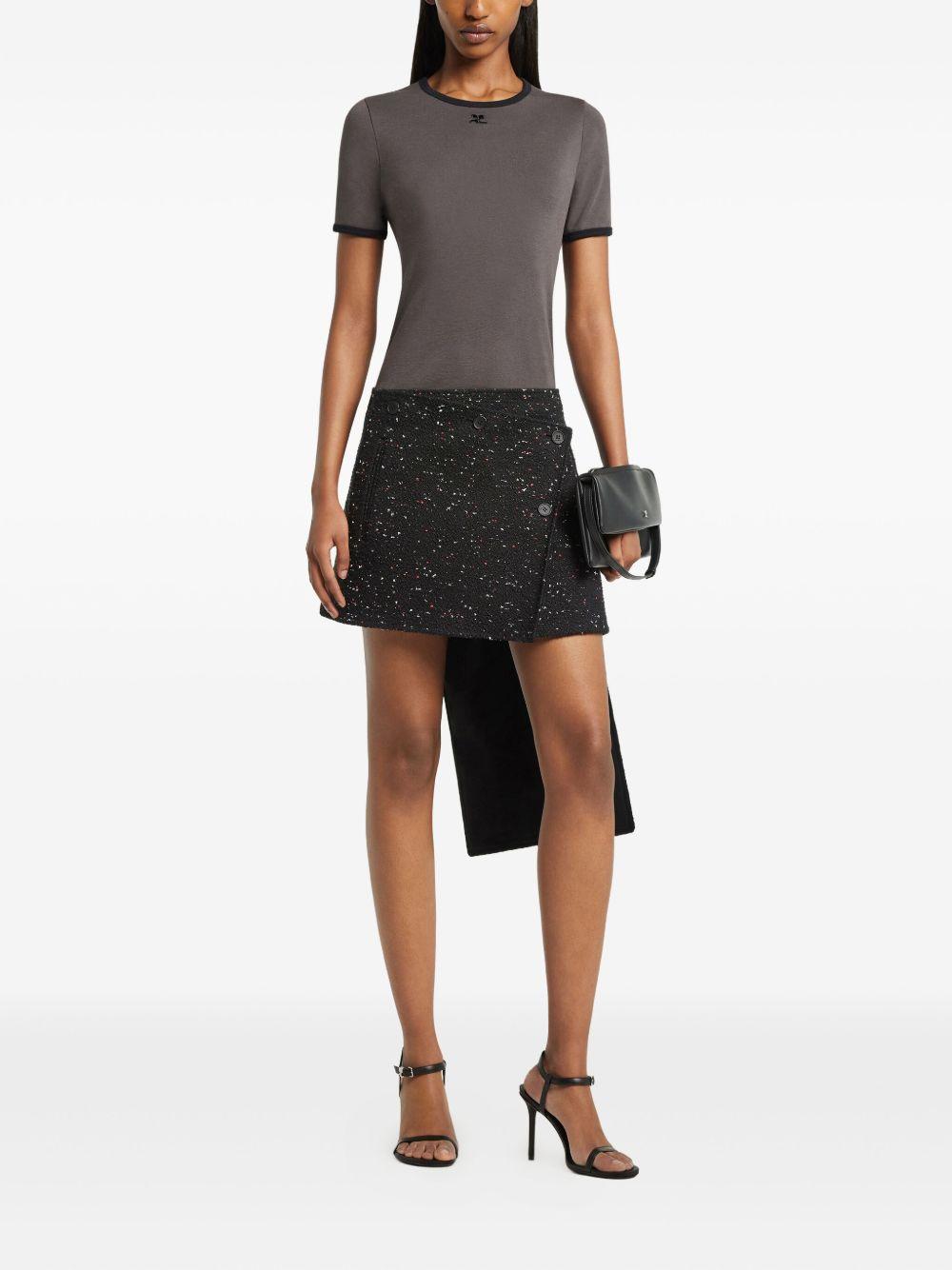 SIGNATURE CONTRAST T-SHIRT 125JTS017JS0203 B212 COURRÈGES 
