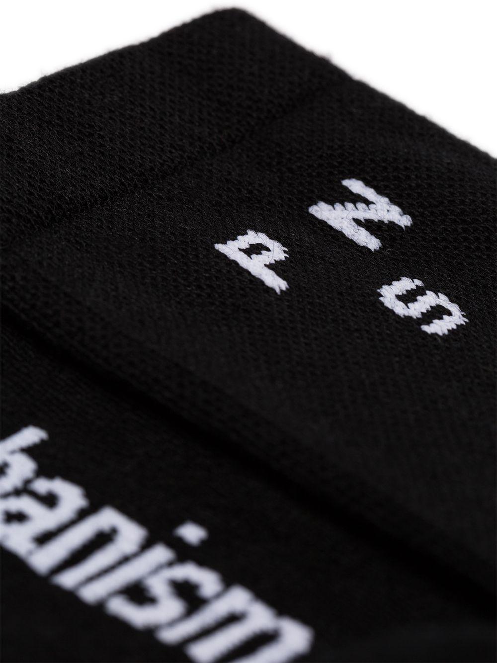 Merino wool blend control logo socks NA0903E BLACK PAS NORMAL STUDIOS 