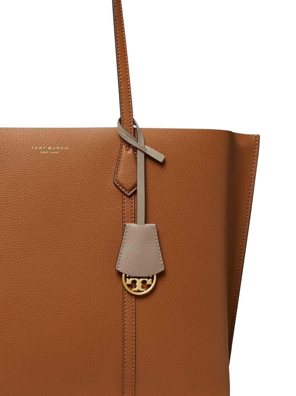 Leather logo-print tote bag<BR/><BR/><BR/> 81932 905 TORY BURCH 